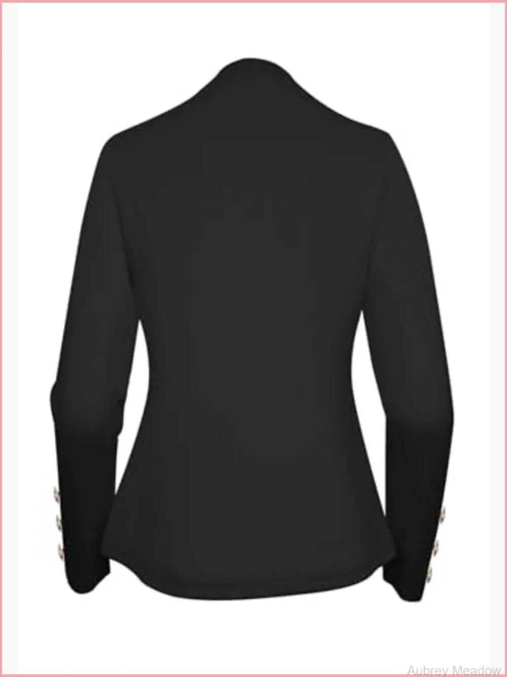 Double Breasted Slim Fit Blazer Notch Lapel Work Office Casual Open Front Jacket